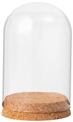 Glasklocka för display, Glasdisplay Cloche Dome bordsdekoration flera storlekar(8cmx10cm)