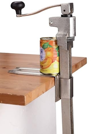 Abrelatas de mesa de acero inoxidable,Abrelatas de escritorio manual,Abrelatas profesional de banco, 47 x 21 cm
