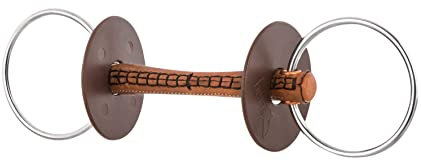 Wassertrense mit Lederstange, Ring 7,5cm