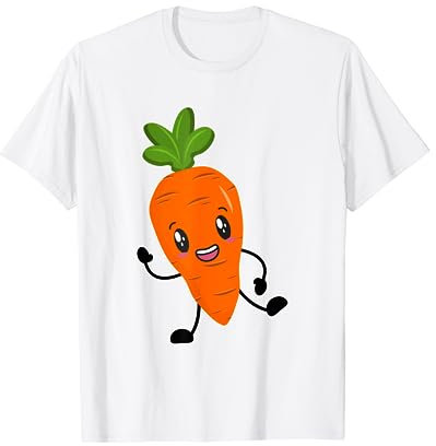 Möhre Comic Küche Karotte süße Comicfigur Kochen Koch T-Shirt