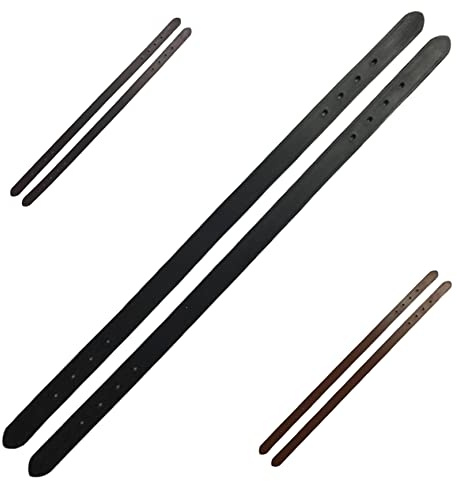 Majestic Ally 2 Pcs Breakaway Halter Straps, Replacement Leather headpiece (Crown piece) for Breakaway Headcollar (Black)
