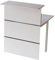Schrank & Stuhl | Erweiterungselement für Empfangstheken | Verkaufstheken Surround - 80 cm Verlängerung-Modul, Weiß
