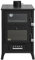 Decor Space Stufa a legna Marika 22 kw con forno in acciaio verniciato h 91,5 cm (Nero)