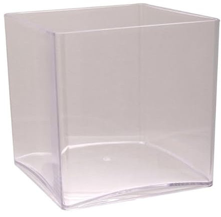 Acrylic Cube Vases - 10cm, 15cm, and 18cm - Vases for Flowers, Candles, and Succulents - Modern and Stylish. (1 Vase, 10cm Cube)