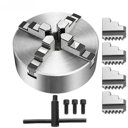 Drehfutter 125 mm 160 mm K12-125 K12-160 4 Backen selbstzentrierend manuell mit Befestigungsschrauben for Schleif- und Fräsmaschinen (Color : K12-125 125mm)