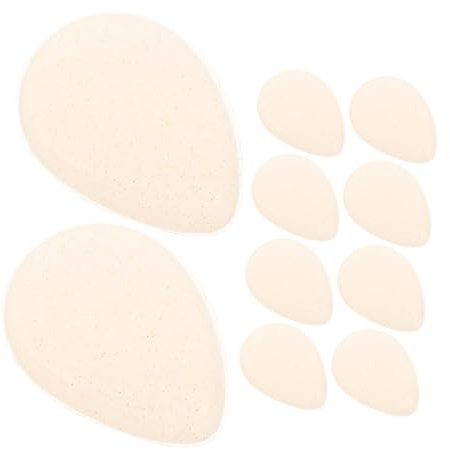 Alipis 10pcs Clear Silicone Makeup Sponges Non-absorbent Foundation Puff for Smooth Blending Contour Adaptive Face Applicator Easy to Clean Ergonomic Grip