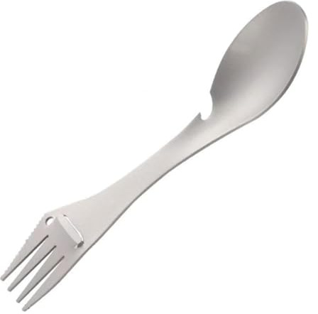 5 In 1 Posata Da Campeggio In Titanio,Apribottiglie Sbucciatore Spork Forchetta Coltello Cucchiaio Ultra Leggero Per Camping Trekking Picnic