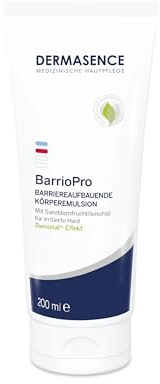 DERMASENCE BarrioPro Körperemulsion, 200 ml, Pflege bei gereizter und geröteter Haut, beruhigt sofort, hilft bei Spannungsgefühl, parfümfrei, vegan, für sensible Haut und nach Behandlungen