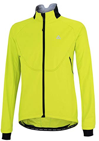 Airtracks Herren Winter Thermo Fahrradjacke Radjacke Softshelljacke Pro Line II Wasserdicht Winddicht - neon XL