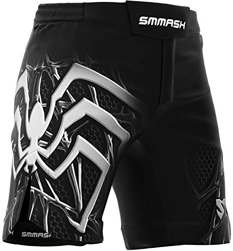 SMMASH Venomour Ultralätt Shorts MMA Herr, Kampsport Byxor, Brottning UFC, Exceptionell Rörelsefrihet, BJJ, Krav Maga, Andas och Lätt, Antibakteriellt Material, Tillverkad i EU (3XL)