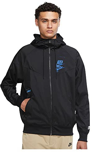 Nike DM6867-010 M NSW SPE+ WVN WR JKT MFTA Giacca Uomo BLACK/WHITE L