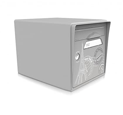Boîte aux Lettres Gris Souris 1 Porte Paris est Belle
