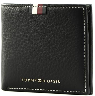 Tommy Hilfiger TH Premium Corporate Leather Mini CC Wallet Black