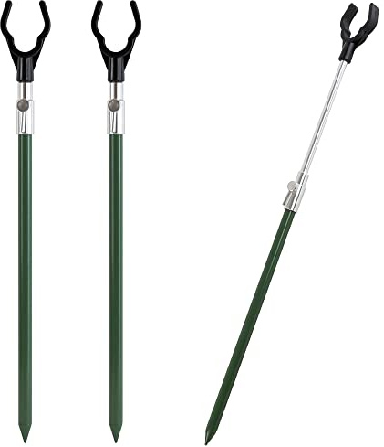 Crystals Telescopic Fishing Bank Stick Rod Bank Stick Extending Tackle Rod Rest for Carp, Coarse, and Match Fishing (40 – 60 cm), (Set of 2)