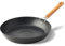 BK Force Preseasoned Natural Non-Stick Induction 30cm Black Carbon Steel Frying Pan Comfortable Wooden Handle Durable and Professional PFAS Free Black