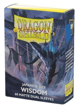 Dragon Shield - Matte Dual - Japanese Size Card Sleeves | 60 CT - Smooth & Tough Premium TCG Sleeves - Compatible with Yu-Gi-Oh, Naruto, Cardfight & Vanguard | Wisdom