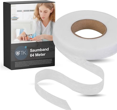 TK Gruppe Timo Klingler 5x Saumband 30 meter - Bügelkleber - Bügelband zum Aufbügeln & kürzen von Textilien & Kleidung & Gardinen- Saumfließ waschfest