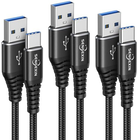 Cavo USB C [3Pezzi,1M],Cavo USB Tipo C Cavetto Caricatore Ricarica Rapida e Trasferimento Dati per Samsung Galaxy S23 S22 S21 Ultra S20 S8 A12 A21s A33 A51 A54 A71,Google Pixel,Xiaomi