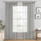 EMEMA Gardinen Transparent Vorhang Set Wohnzimmer Voile Schlaufenschal mit Bleibandabschluß 2er-Pack Wohnzimmer Luftig Dekoschal für Schlafzimmer 140 X 245 cm (B x H) Grau