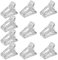 10 Pcs Pinces Ongles Transparentes, Pinces à Ongles en Gel, Clip à Ongles Cristal pour les Extensions d'Ongles et la Manucure (Blanc)
