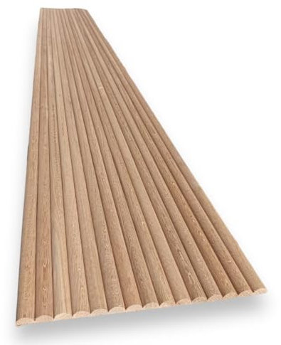 MADERTERRANEA Revêtement mural flexible effet 3D en bois de chêne naturel 300 x 2400 mm MD-01 (0,72 m²/boîte)
