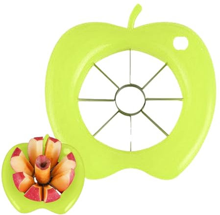 Set affettatrice e carotatore per frutta in acciaio inossidabile |. Cuneo di frutta a 8 fette con lame affilate, affettatrice per mele e limoni, tagliaverdure, strumento per carotaggio manuale