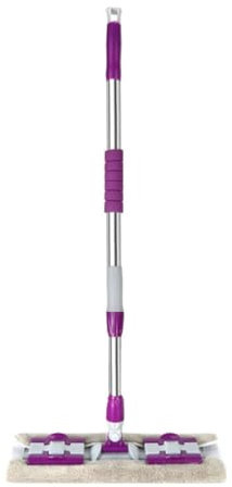 Mopp Golvmopp Legeringsförstärkt Plattmopp For Hushållsrengöring For Lat Trägolv Mopp för Kök Badrum(Purple)