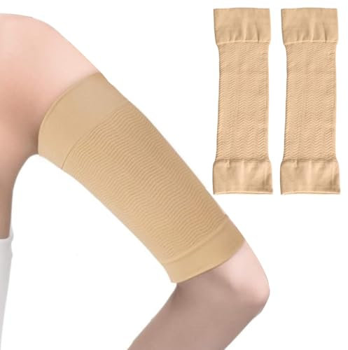 1 Paio Fascia Protettiva Cover per Unisex, Fascia Braccio Copri in Tessuto Traspirante, Fascia Copri Braccio in Tessuto Traspirante e di Design, Manicotto Braccio (Cachi)