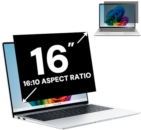 FYJRCY Filtro de Privacidad Para Pantalla de Ordenador Portátil de 16 Pulgadas y 16:10, Protector de Privacidad Extraíble Para Monitor de 16 Pulgadas y Protector Antideslumbrante