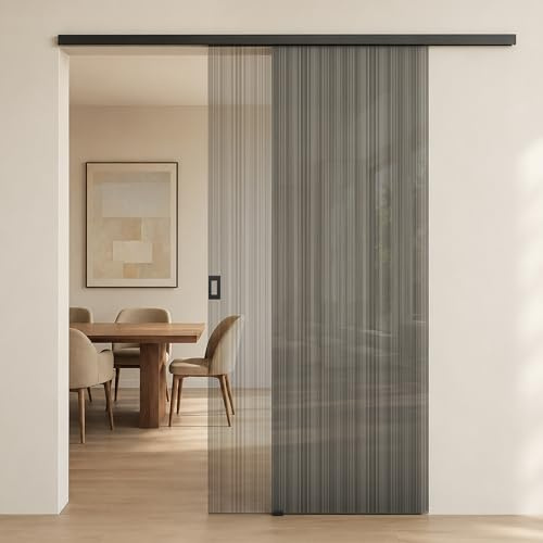 Mai & Mai Porta Scorrevole in Vetro Temperato 8mm, 77.5x205cm