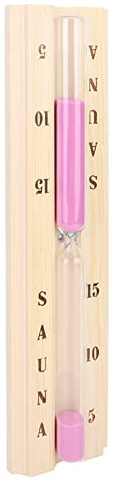 SIXRUN Minuterie de Sablier de Sauna, Horloge de Sablier en Bois Durable de 15 Minutes pour Salle de Spa de Sauna, Conception Murale Suspendue pour Salle de, Spa