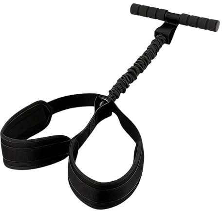 Banda de resistencia para pedal de pie, cordón ajustable de látex suave multifuncional, equipo de ejercicio en casa, cuerda elástica con asa para entrenamiento de fitness, entrenamiento de fuerza