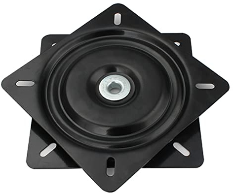 Rotationsplatta med svivel, Fyrkantig kullager vridbar skivspelare Bas 6-12 tum Svart(8inches)