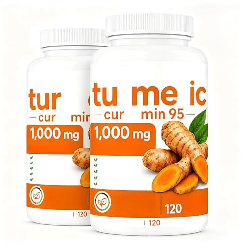 Gurkmeja 95 med svartpeppar, daglig antioxidant, 120 kapslar (2 st)