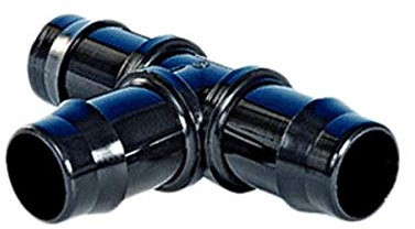 Pisces Barbed Hose 'T' Pond Tube Connector - 15mm x 15mm x 15mm - 3 Way Pipe Adapter