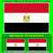 Ägypten Ägyptische Flagge 10,2 cm (100 mm) Vinyl Bumper Aufkleber, Aufkleber X1 + 2 Bonus