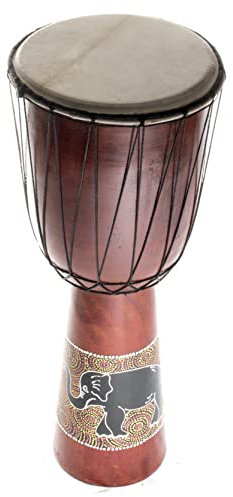 50cm Anfänger Djembe Trommel Bongo Drum Holz Bunt Elefant Afrika
