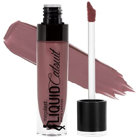 Wet n Wild, MegaLast Liquid Catsuit Matte Lipstick, Liquid Lipstick with Hydrating Formula with Vitamin E, Murumuru Seed Butter, Argan Oil and Macadamia Oil, Rebel Rose
