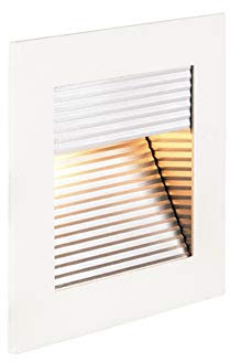 SLV LED Einbauleuchte Frame Curve | Wand- und Deckenleuchte für den Einbau | Eckig, Weiß, 2700K Warmweiß | Stilvolle Wandleuchte, Einbau-Strahler LED Treppen-Beleuchtung, Stufen-Licht, Treppenlicht