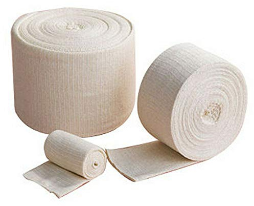 Bande Élastique Tube de Soutien de 10 m x 5 cm de Gaze Stérile Tubulaire, Bandage Cohésif Respirant pour Enfant & Jeune Adulte, Bande Pour Bras, Genou, Jambe, Pansement, Bandage