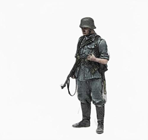 XINGCHANG Harzfiguren im Maßstab 1:35 Modell Deutsche Soldaten inspizieren T-34 1 Figur GK160 Unmontiert unbemalt