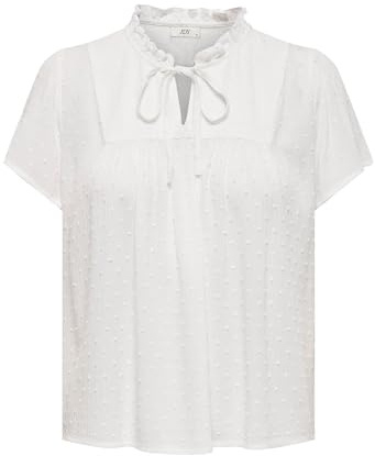 JdY Femme Lima Life S/S Top WVN Noos Blouse, Blanc, 44 EU