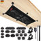 Kabelnetz Schreibtisch für Kabelmanagement & Ordnung - Flexibler Kabelkanal Schreibtisch zum Kabel verstecken mit doppellagigem Netz und integrierter Tasche zum verstauen (Schwarz - 63 x 24 cm)