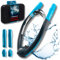 AMEO POWERBREATHER Adventure Plus - FRISCH-Luft Schnorchel - Trainingsgerät für Becken und Freiwasser, Erwachsene und Kinder - Schnorchelset mit intelligentem Ventilsystem und 100% trockener Atemluft