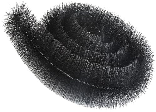 100mm Gutter Drain Pipe Black Outdoor 4m Cleaning Brush Tool Cleans Moss & Debris (1)