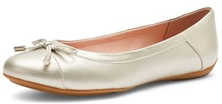 Geox Women's D Charlene C Ballet Flat, Lt Gold, 6 UK