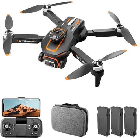 LDAUYZLING Mini Quadricottero per Bambini con Telecamera HD 720P Telecomando Giocattoli Regali per Ragazzi Ragazze con Mantenimento 'altitudine Motore Brushless Evitamento (-3)