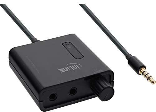 InLine 33057I Mobiler Stereo Kopfhörer-Verstärker, mit Bass-Boost, 3,5mm Klinke, 1x IN, 2x OUT