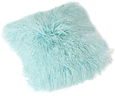Reissner Lammfelle Tibet Lammfell Kissenbezug langflorig 40x40cm JAY06 Farbe hell blau
