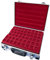 MC.Sammler Alu Münzenkoffer Münzkoffer inkl 5 Münztableaus für 270 Münzen 26x26mm (270 Fächer - 26x26mm)
